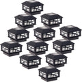 12 Pack Solar Powered 10 Lumen Post Cap Light (Black) Z829871