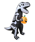 Halloween Inflatable Skeleton Dinosaur T-Rex with Pumpkin Lights J906923
