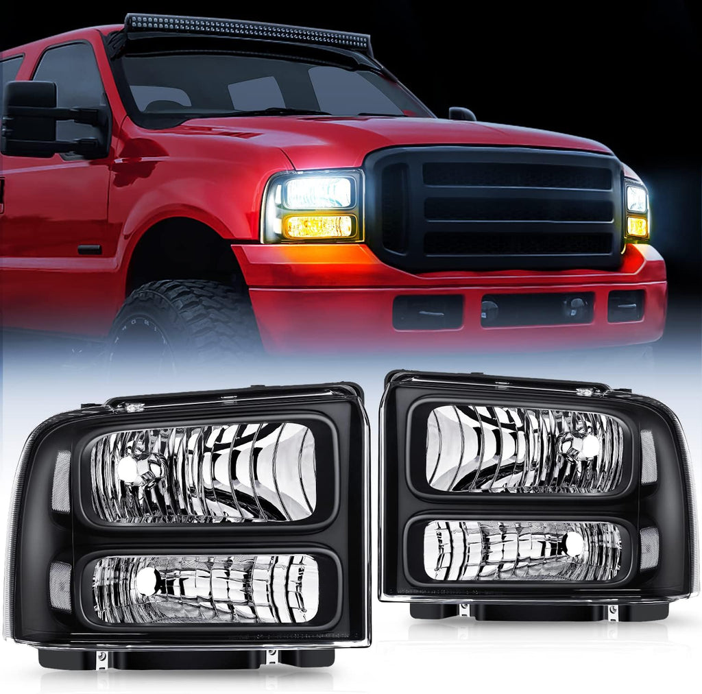 Black Housing Clear Lens Headlight Assembly Replacement L364