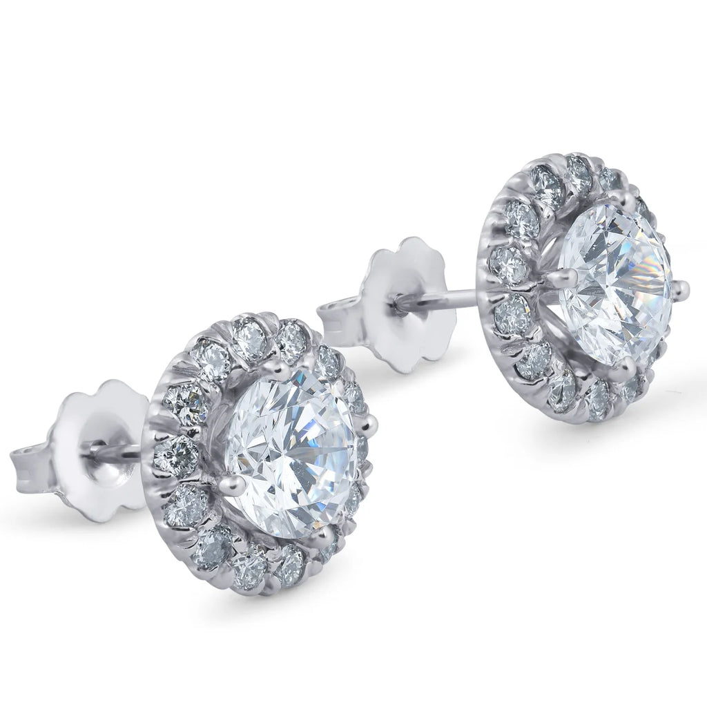 14k White Gold Lab Grown Diamond Studs J44389