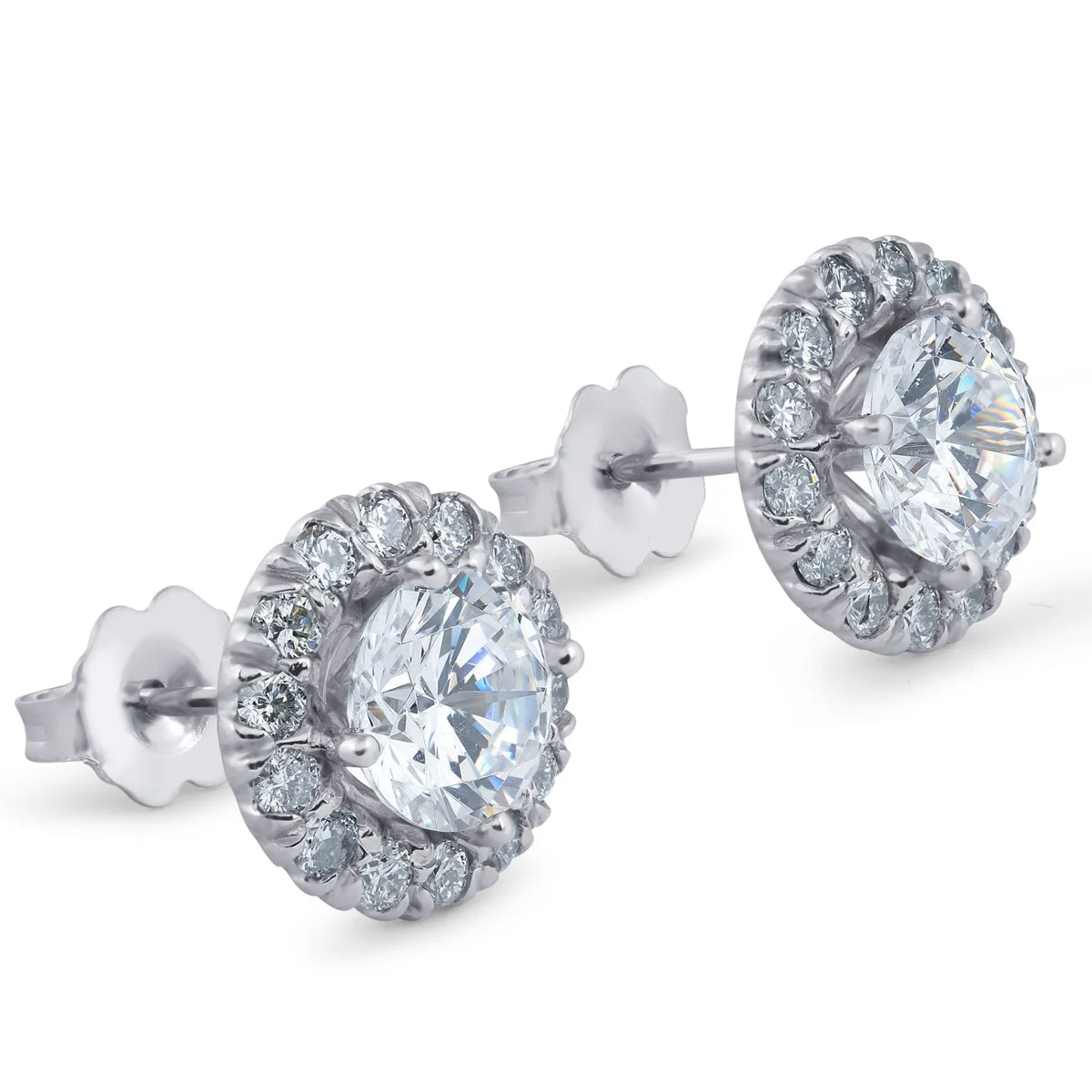 14k White Gold Lab Grown Diamond Studs J44389