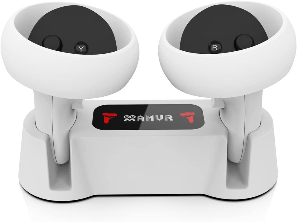 Charging Dock for Oculus Quest 2 Touch Controllers with 2 Rechargeable Batteries and USB-C Cable A77444