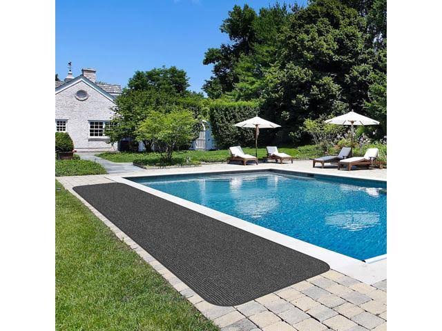 Charcoal Black 4' x 25' Skid-Resistant Carpet Runner Z675