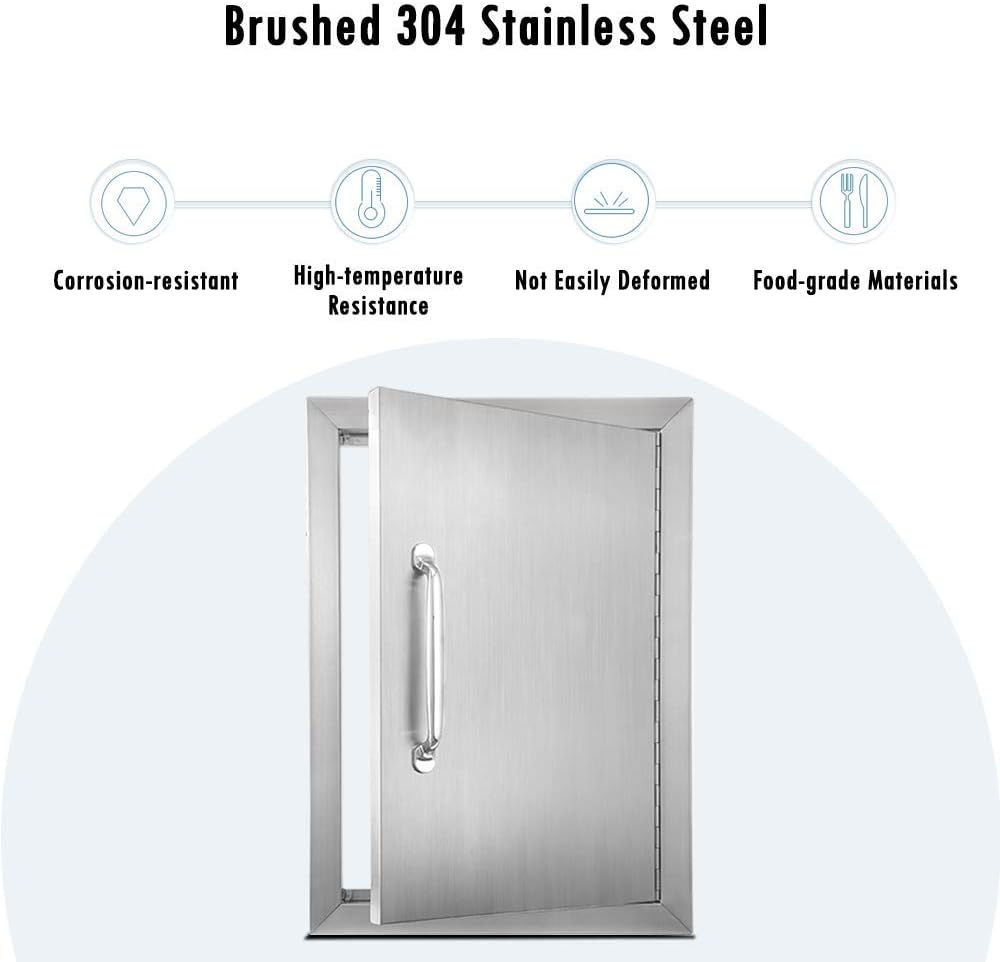 Stainless Steel Outdoor Kitchen Door 14''W X 20''H J938811