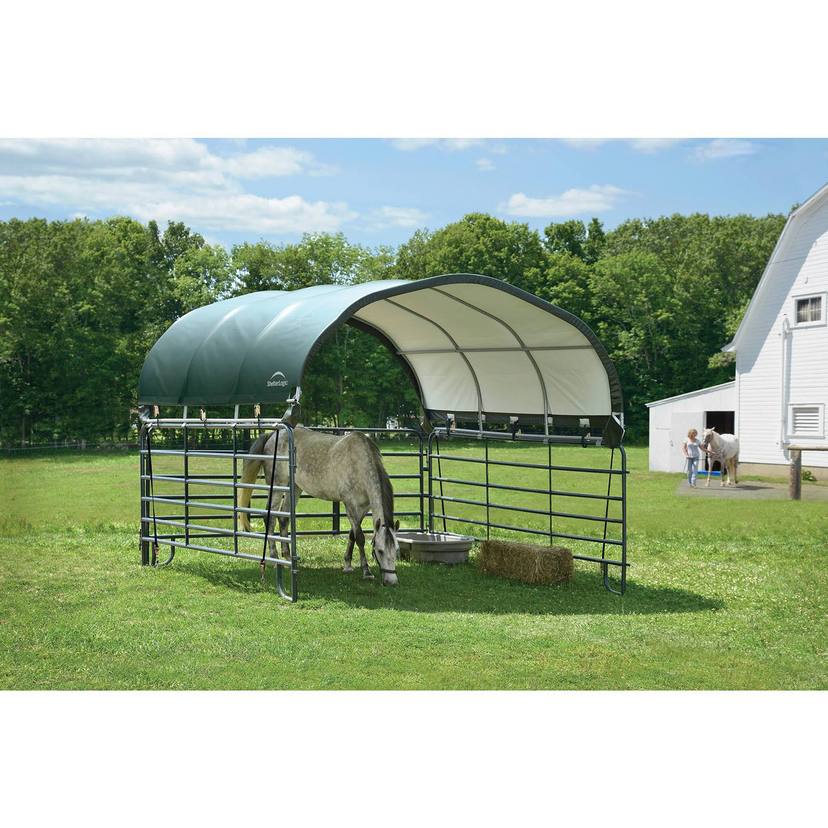 Green Round Corral Shelter Cover T4158