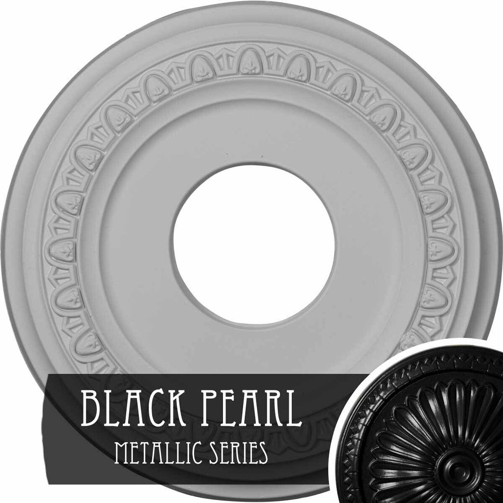Black Pearl Hand-Painted Ceiling Medallion Y658881