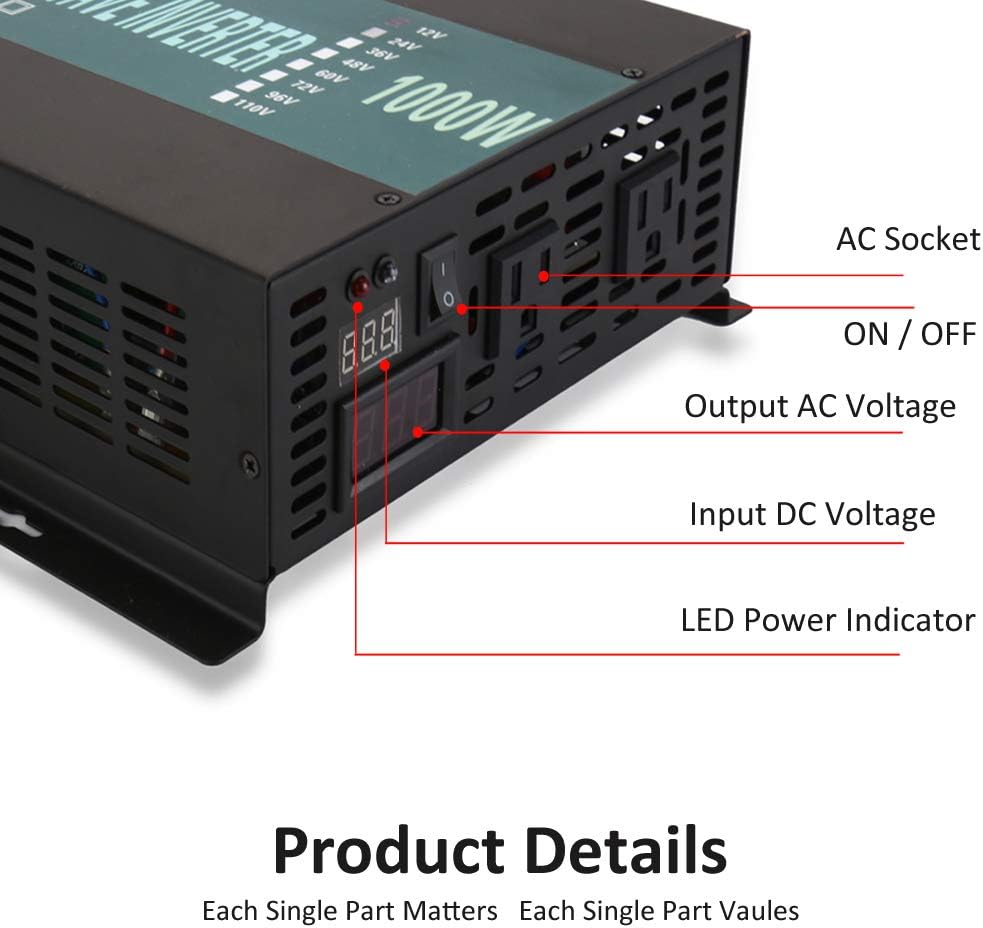 1000W Pure Sine Wave Power Inverter N7721