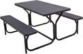 Gray Metal Picnic Table Bench Set C3725