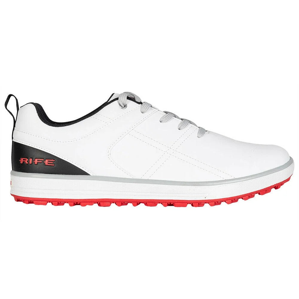 White Relaxed Comfort Fit Waterproof Golf Shoes W967807