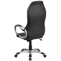 Black Vinyl Executive Swivel Chair with Arms C334