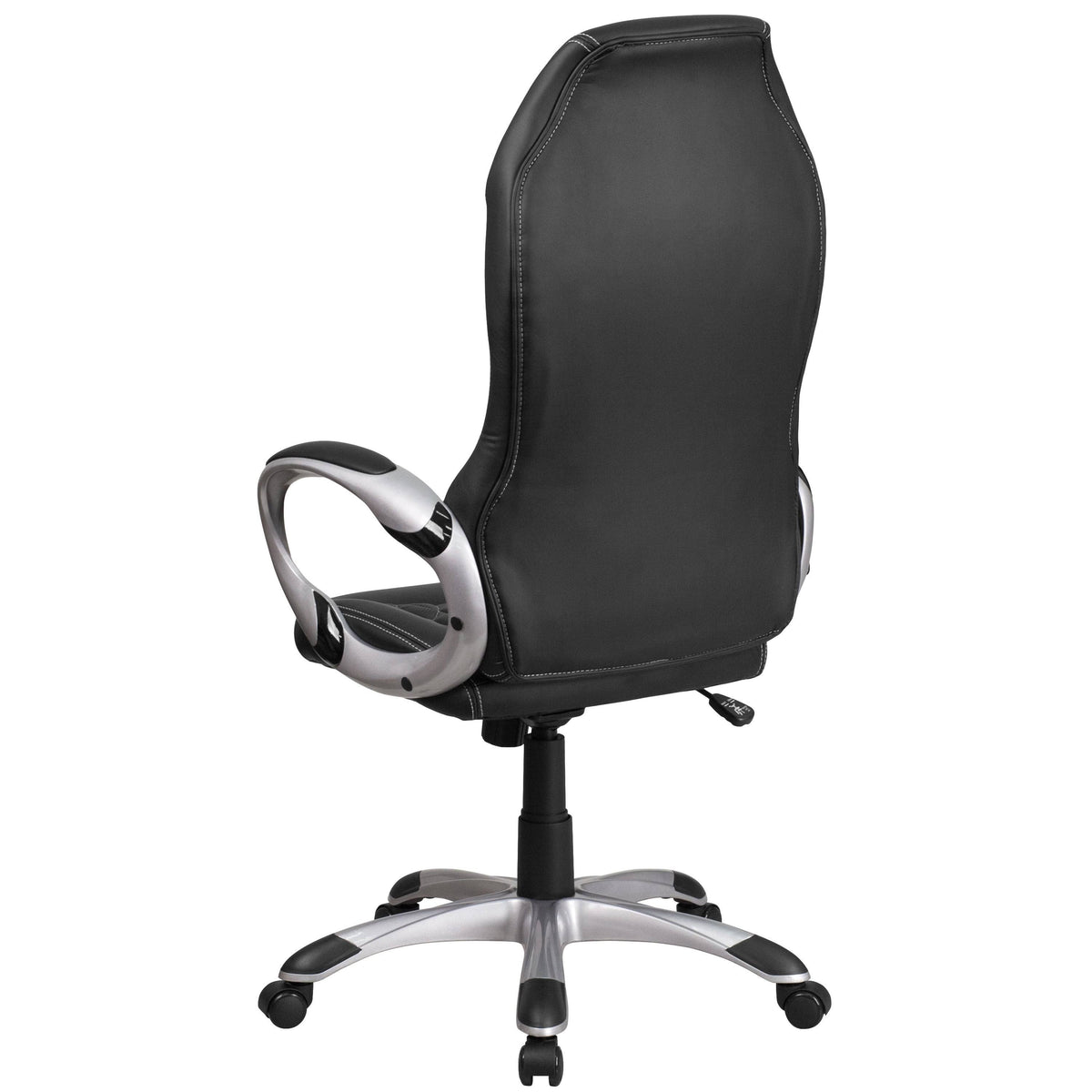 Black Vinyl Executive Swivel Chair with Arms C334