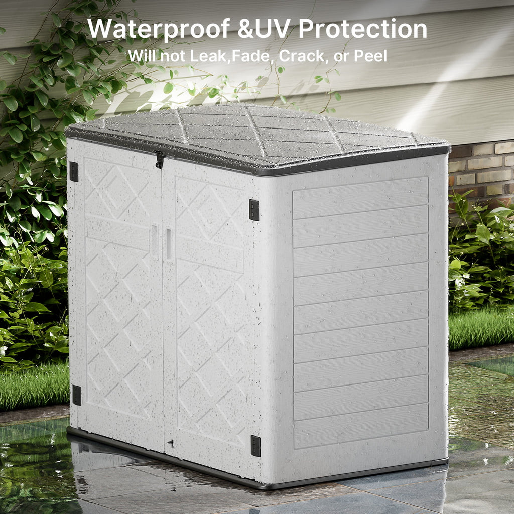 White Resin Outdoor Storage Shed, 38 Cu.ft V99977