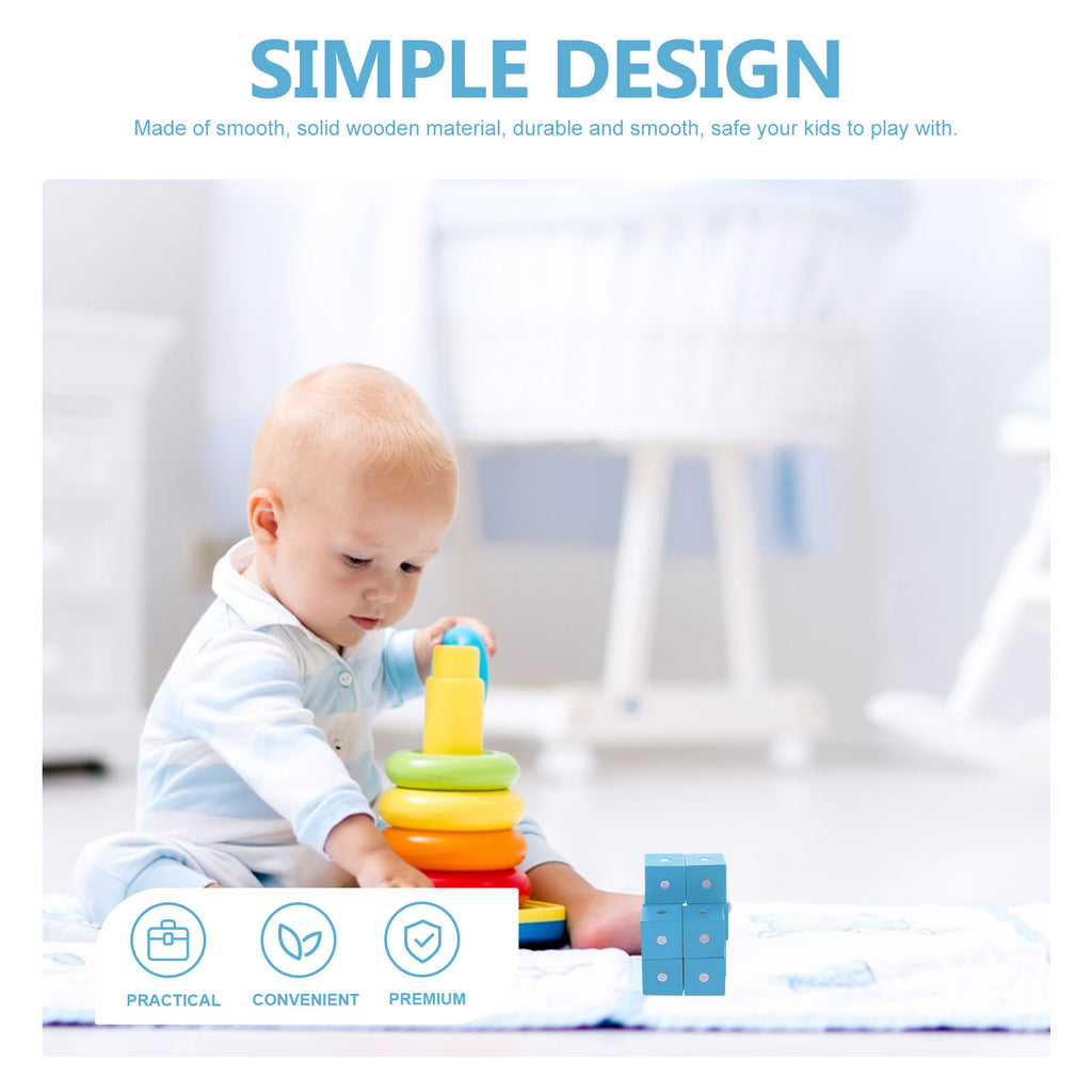 Magnetic Wood Building Block Cube Toys V2733
