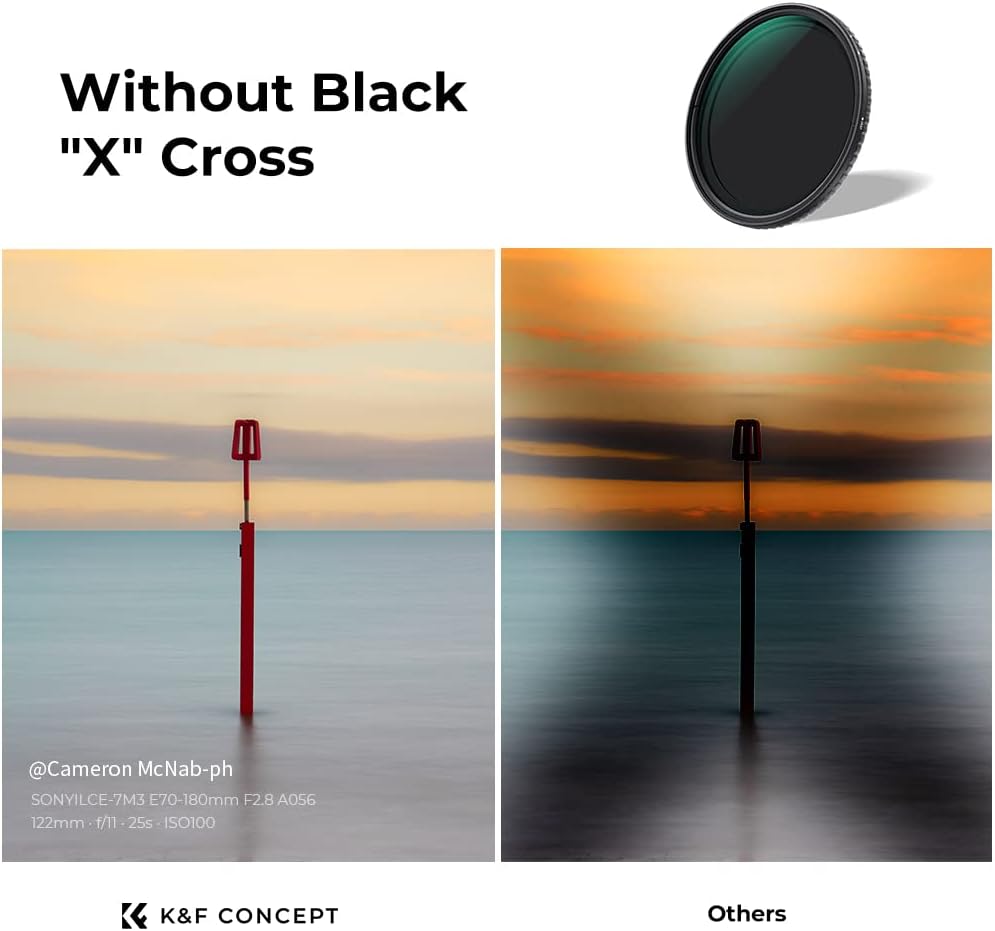 62mm Variable ND Filter ND8-ND128 (3-7 Stop) VND Filter Pack of 2 X258237