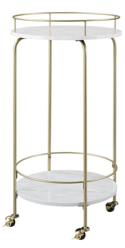 Faux Marble Bar Cart J3912