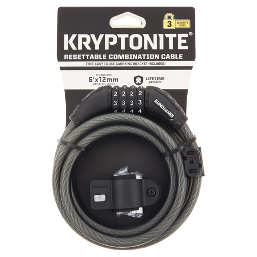 (2 pack) Resettable 12mm Combo Cable Bicycle Lock M755333