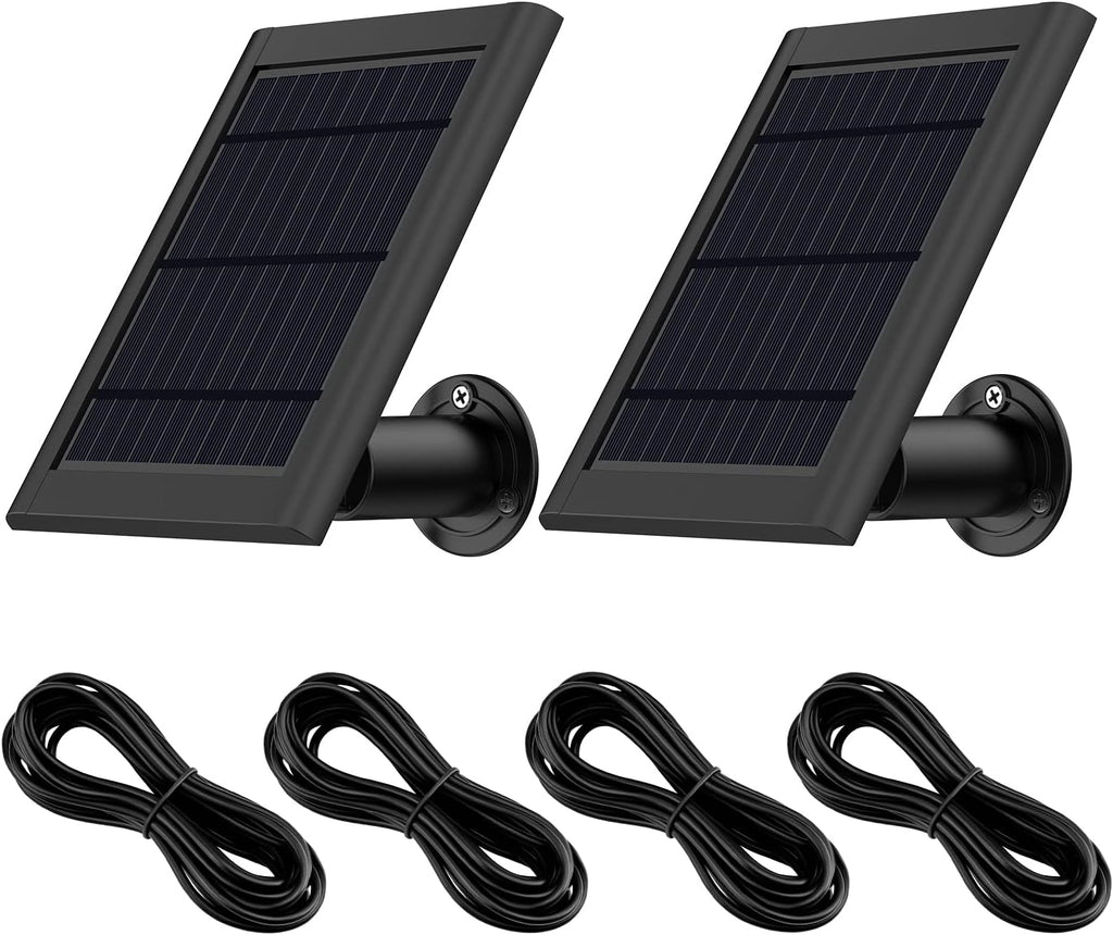 2 Pack Rectangle White Solar Panel with Wall Mount C275