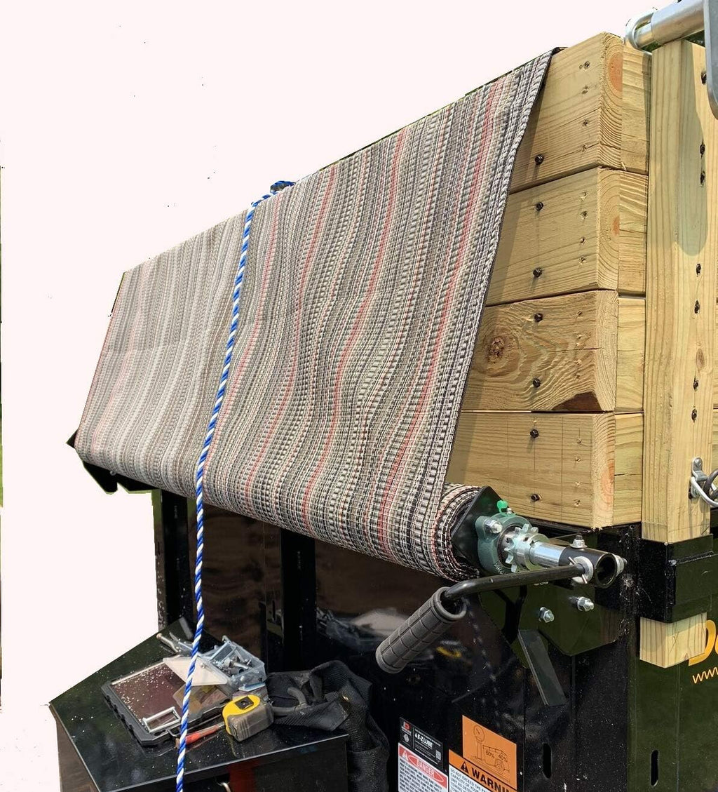 Dump Truck and Trailer Tarp Kit Manual Pull Hand Crank Octagon Axle with Mesh Tarp G6101