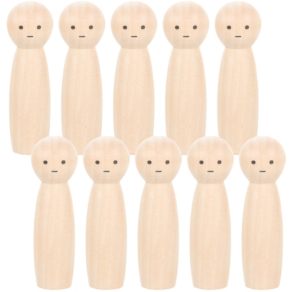 Unfinished Wood Doll Blank for Painting J9410