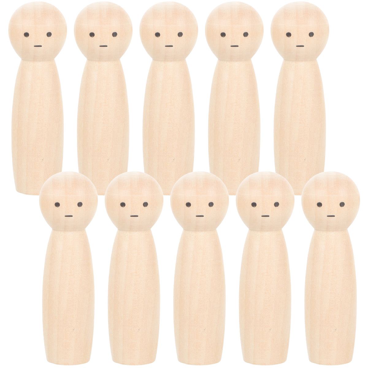 Unfinished Wood Doll Blank for Painting J9410
