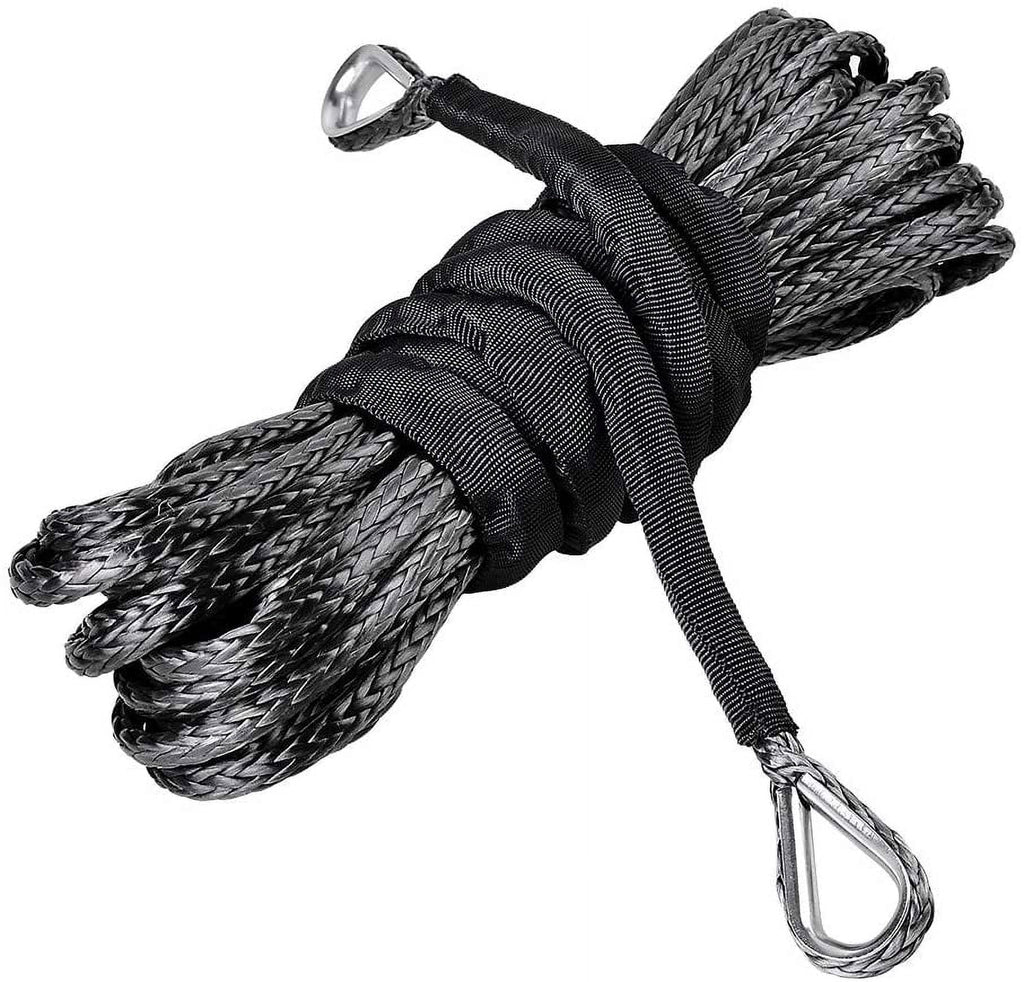 Black UHMWPE Synthetic Winch Rope Extension 2pcs Y6128