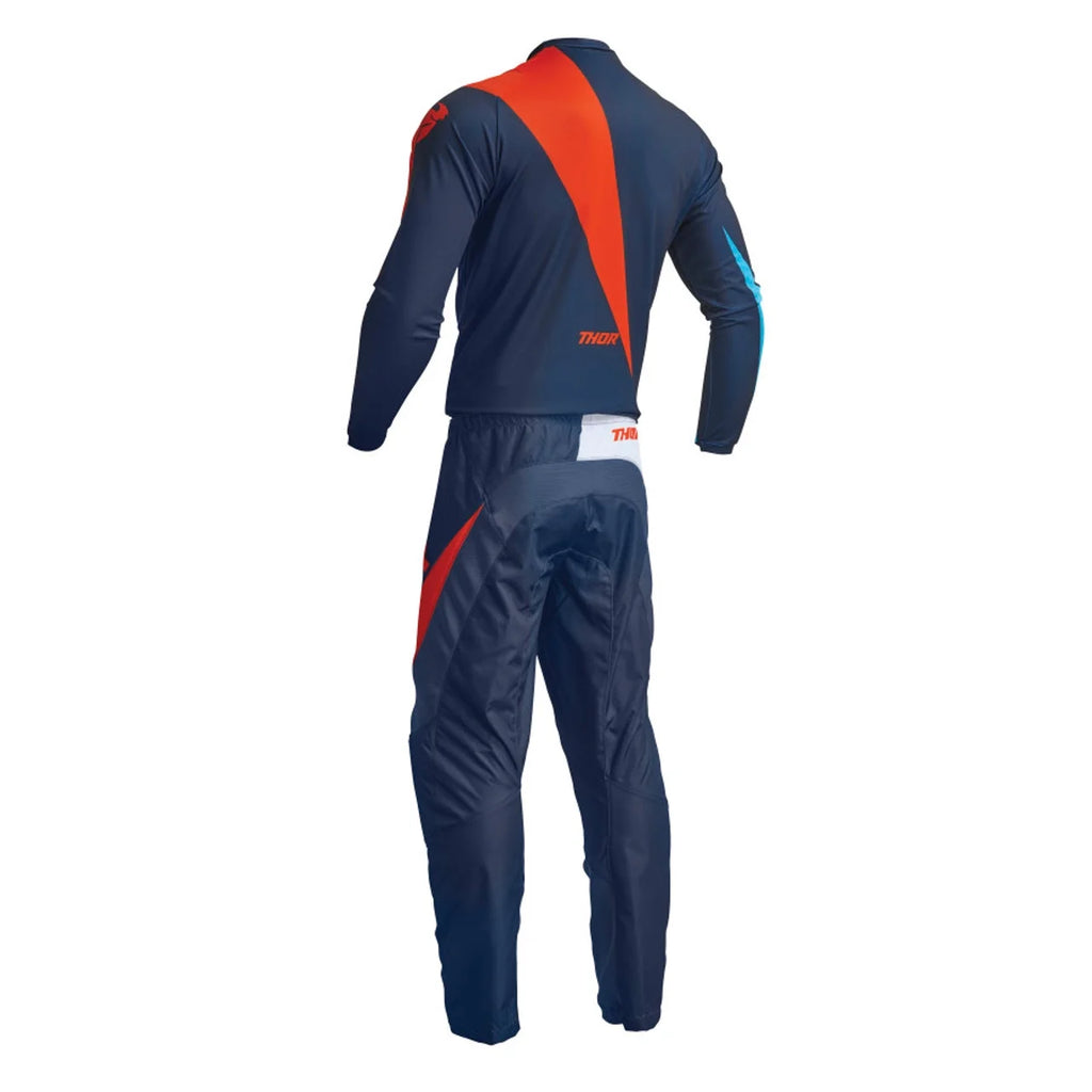 Youth Sector Edge Offroad Motocross Jersey Pant Combo Navy/Red Orange F61605