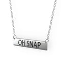 Sterling Silver Bar Pendant Necklace D462