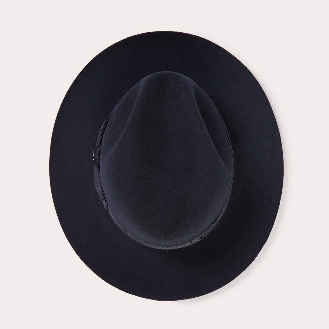 Navy Fur Felt Fedora Hat F231