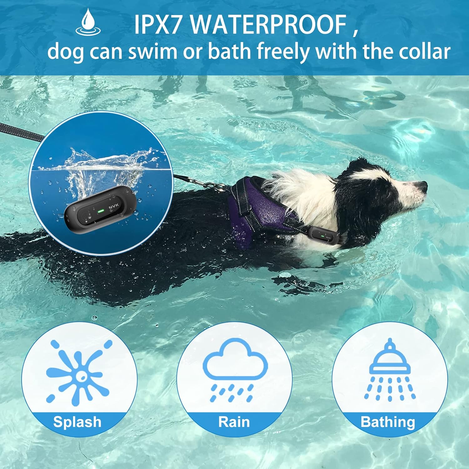 Rechargeable Dog Training Collar with Remote, 3 Modes, Waterproof, Pack of 2 T188