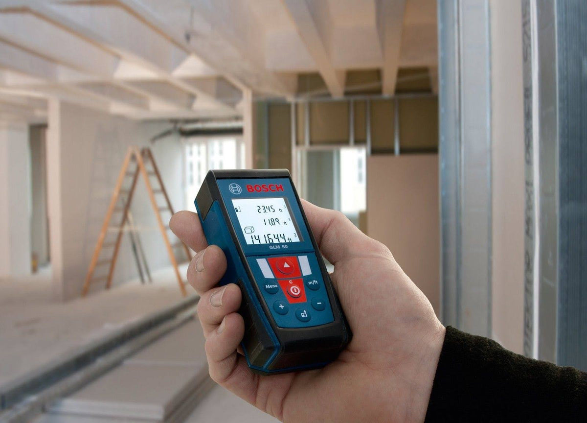 Laser Distance Measurer with 165-Feet Range and Backlit Display J666810