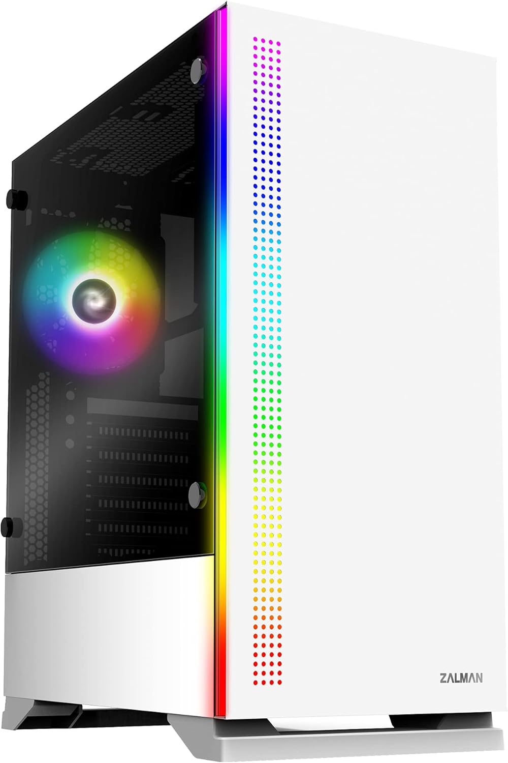 Mid Tower ATX PC Gaming Computer Case with Tempered Glass Side F601646