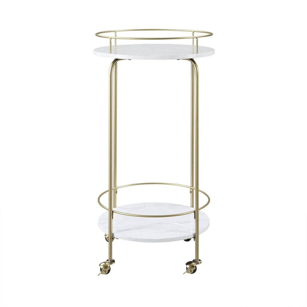 Faux Marble Bar Cart J3912
