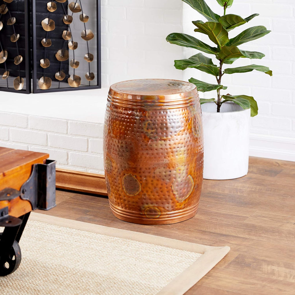 Copper Aluminum Accent Table Y33093