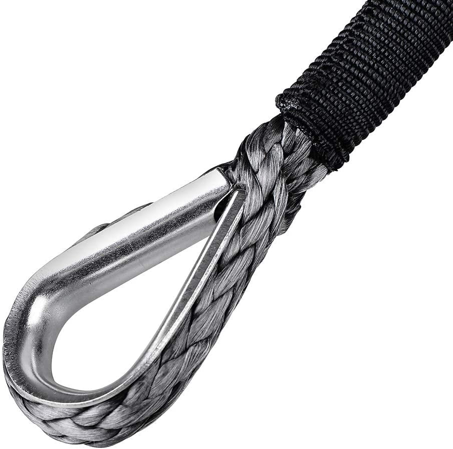 Black UHMWPE Synthetic Winch Rope Extension 2pcs Y6128