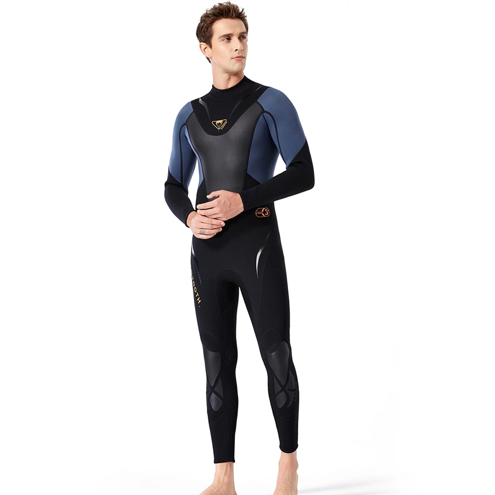 Men 3mm Neoprene Full-body Wetsuit with Back Zipper F18908