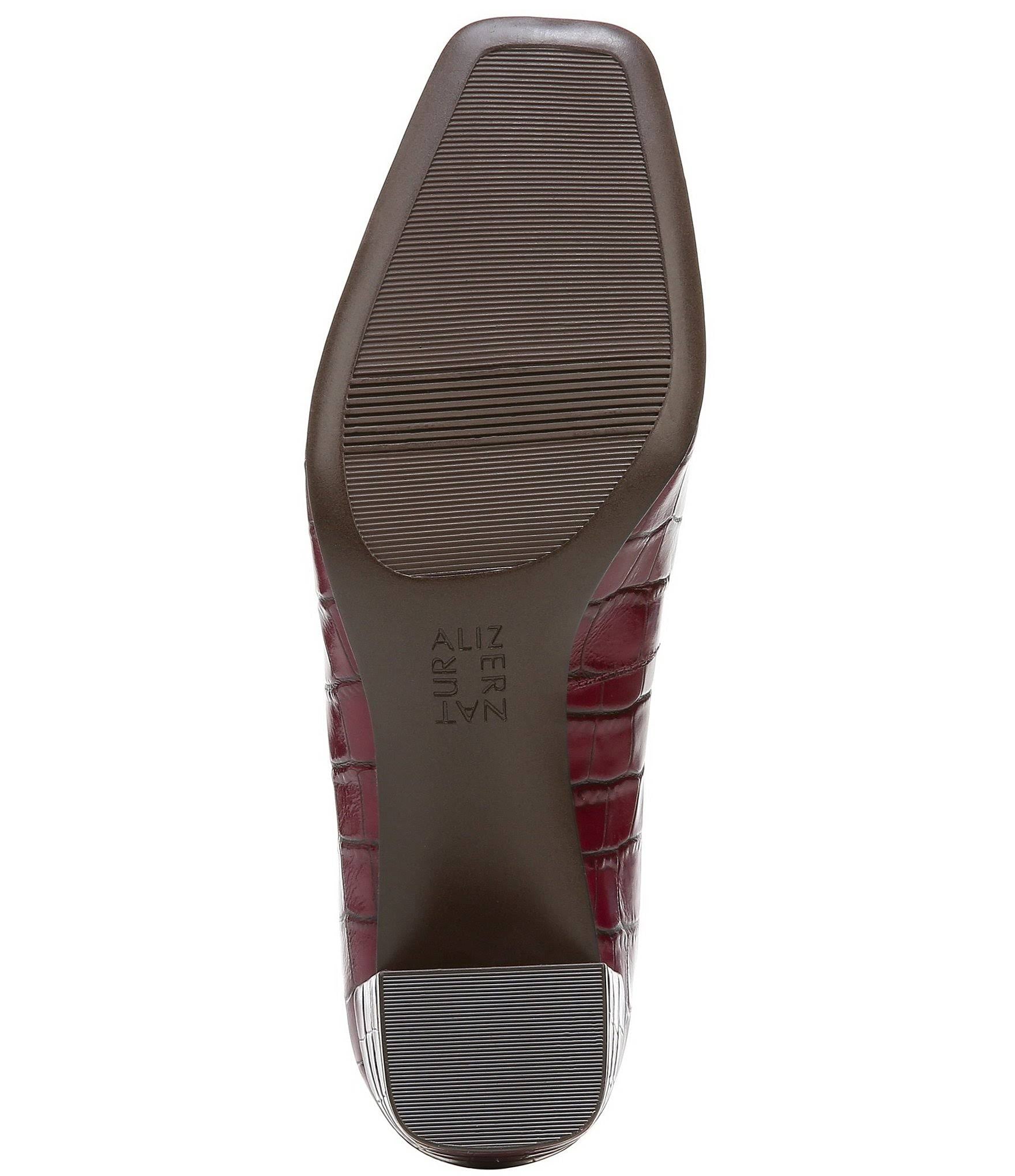 Plum Rouge Croc Leather Pumps P384