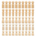 50 Pc Wooden Peg Dolls People Toys G2798