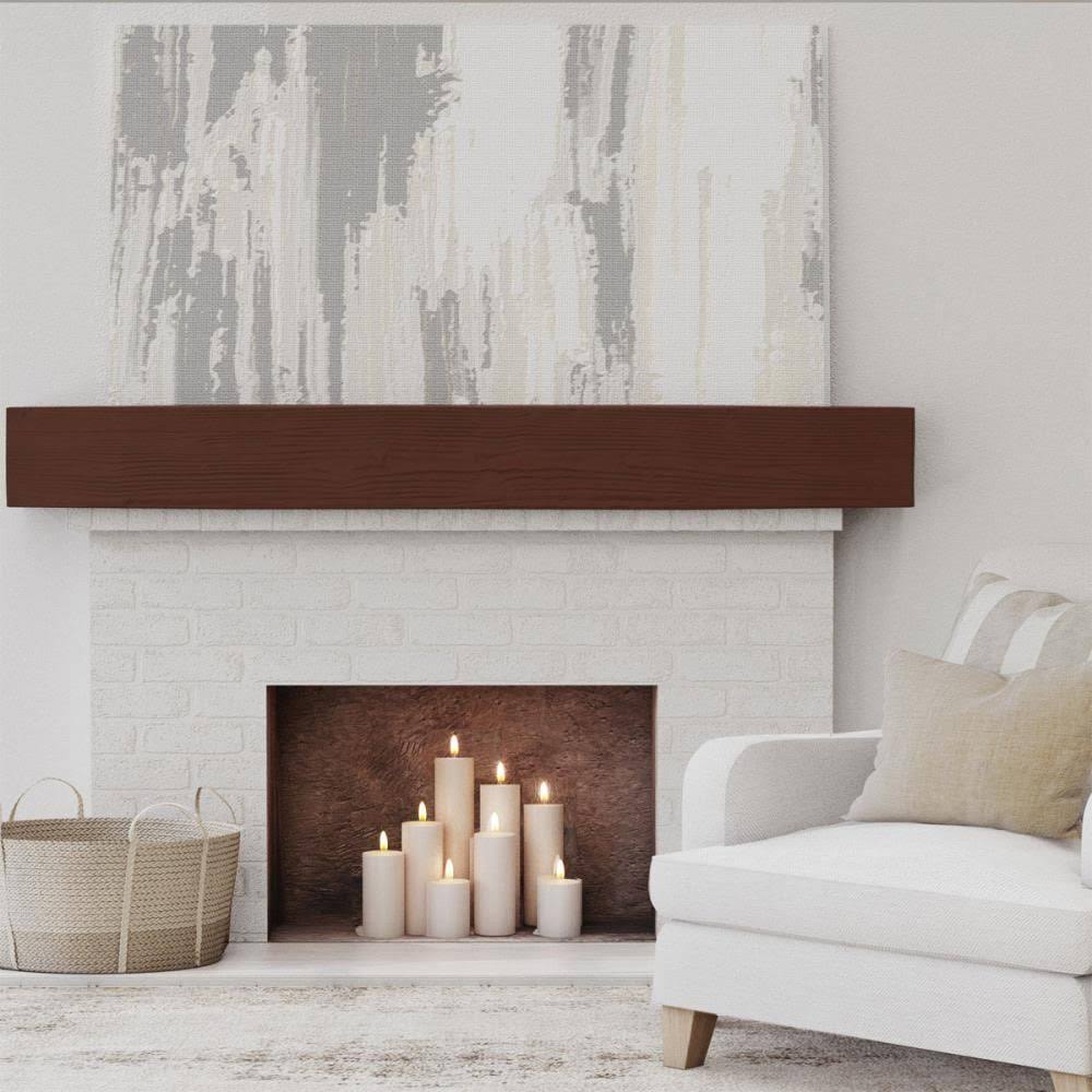 Sandblasted Faux Wood Fireplace Mantel L882301