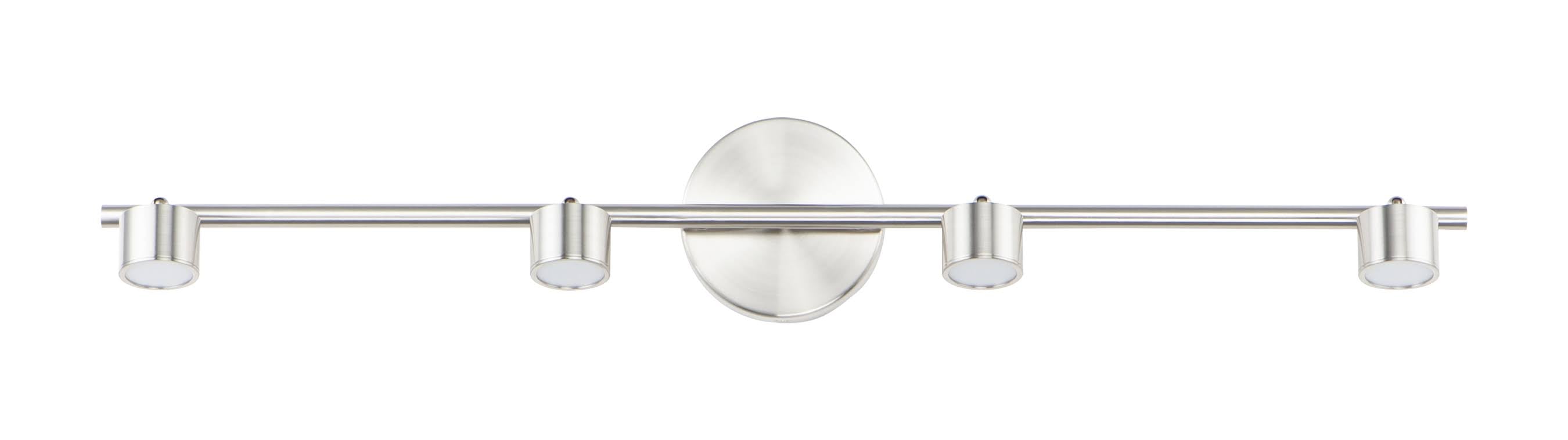 Satin Nickel 4-Light Fixed Rail Track Light U494020