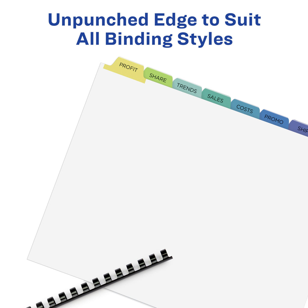 Clear Label Unpunched Dividers, 8-Tab, Ltr, 25 M4561