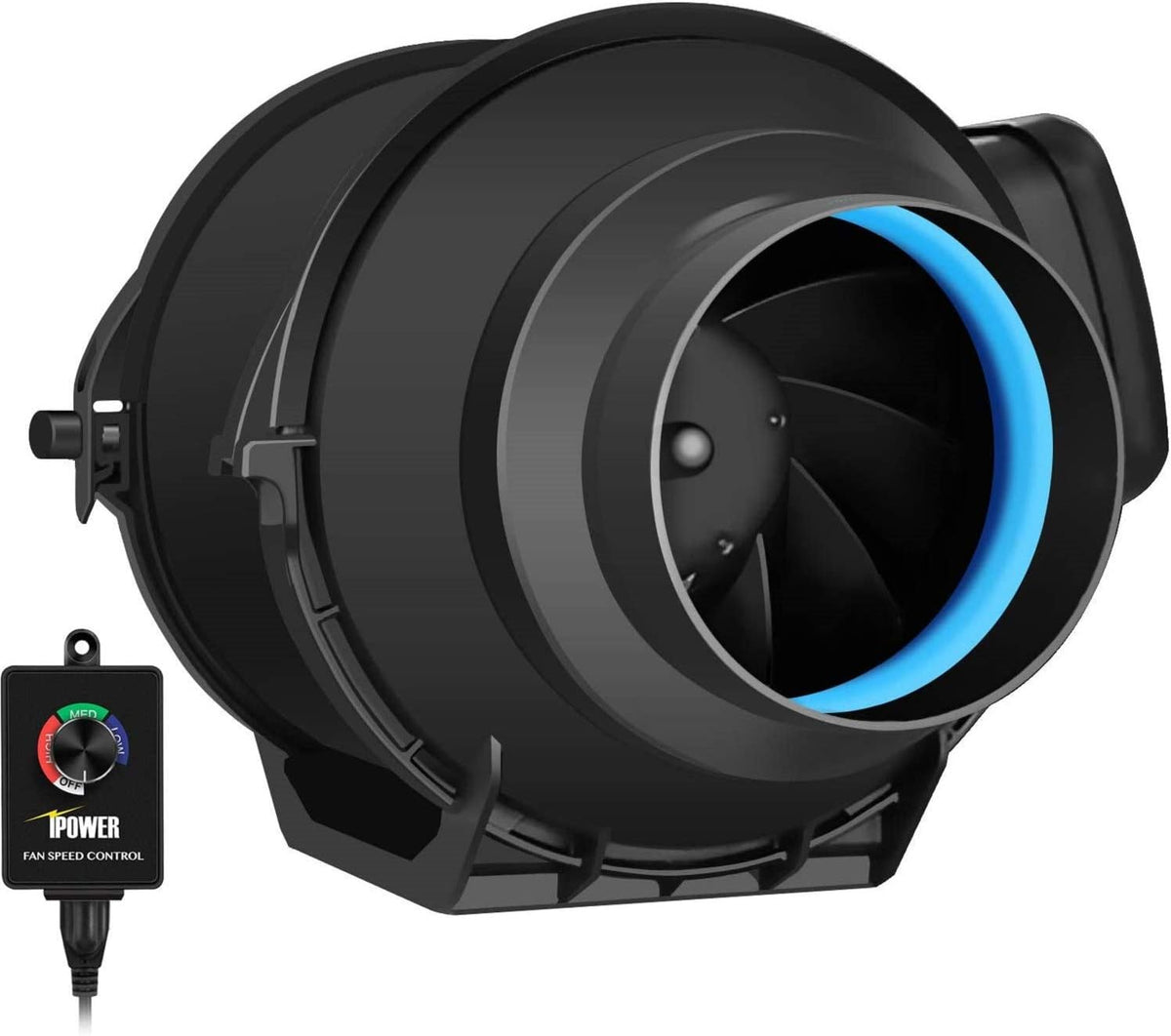 8 Inch 500 CFM Inline Fan with Variable Speed Controller Carbon Filter 25 Feet Ducting Combo N4279