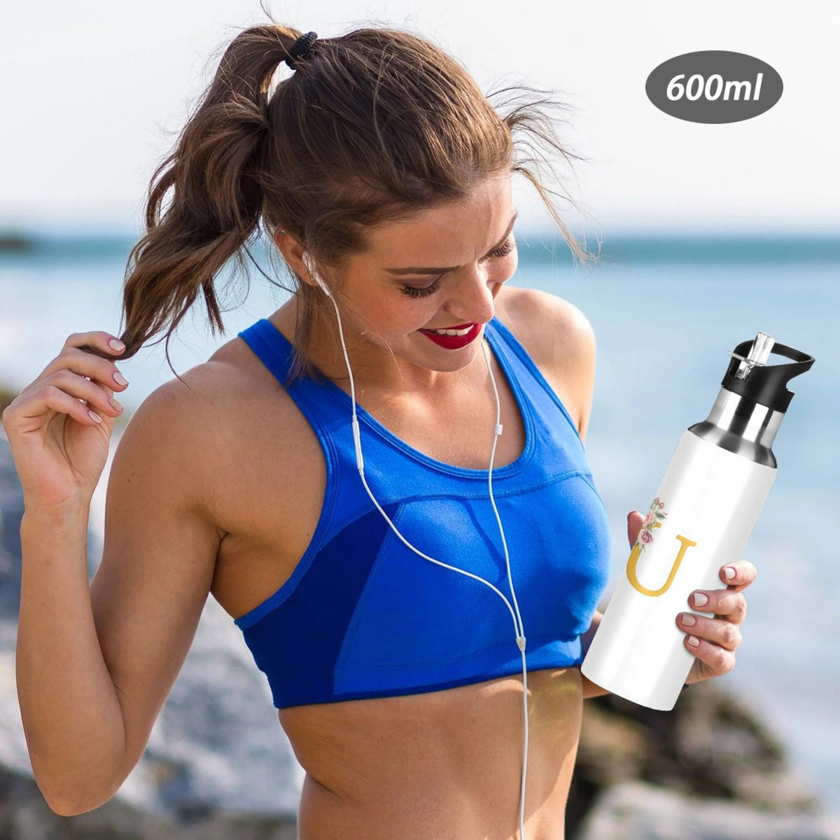 Stainless Steel Insulated Water Bottle with Straw Lid S37441