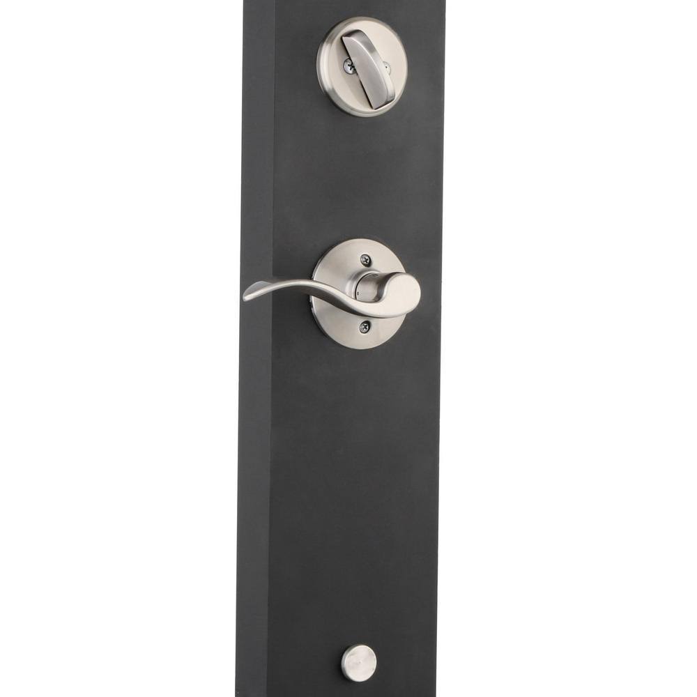 Single Cylinder Handleset and Accent Lever - Satin Nickel M14857