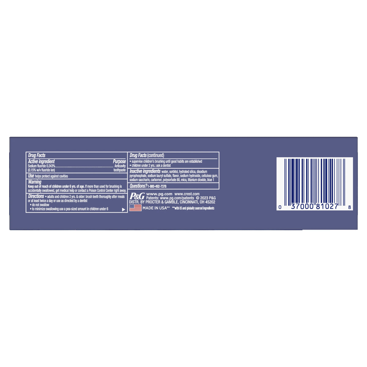 3.8 oz Teeth Whitening Toothpaste S250233