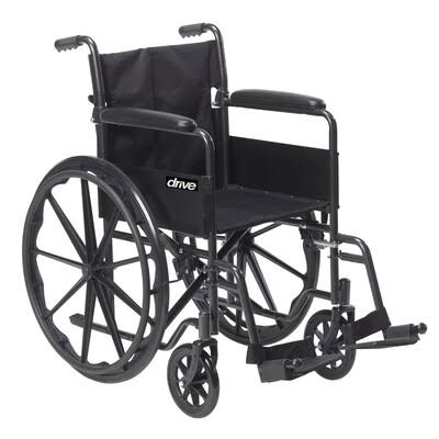 Silver Sport 1 Wheelchair with Full Arms and Swing Away Removable Footrest M914045