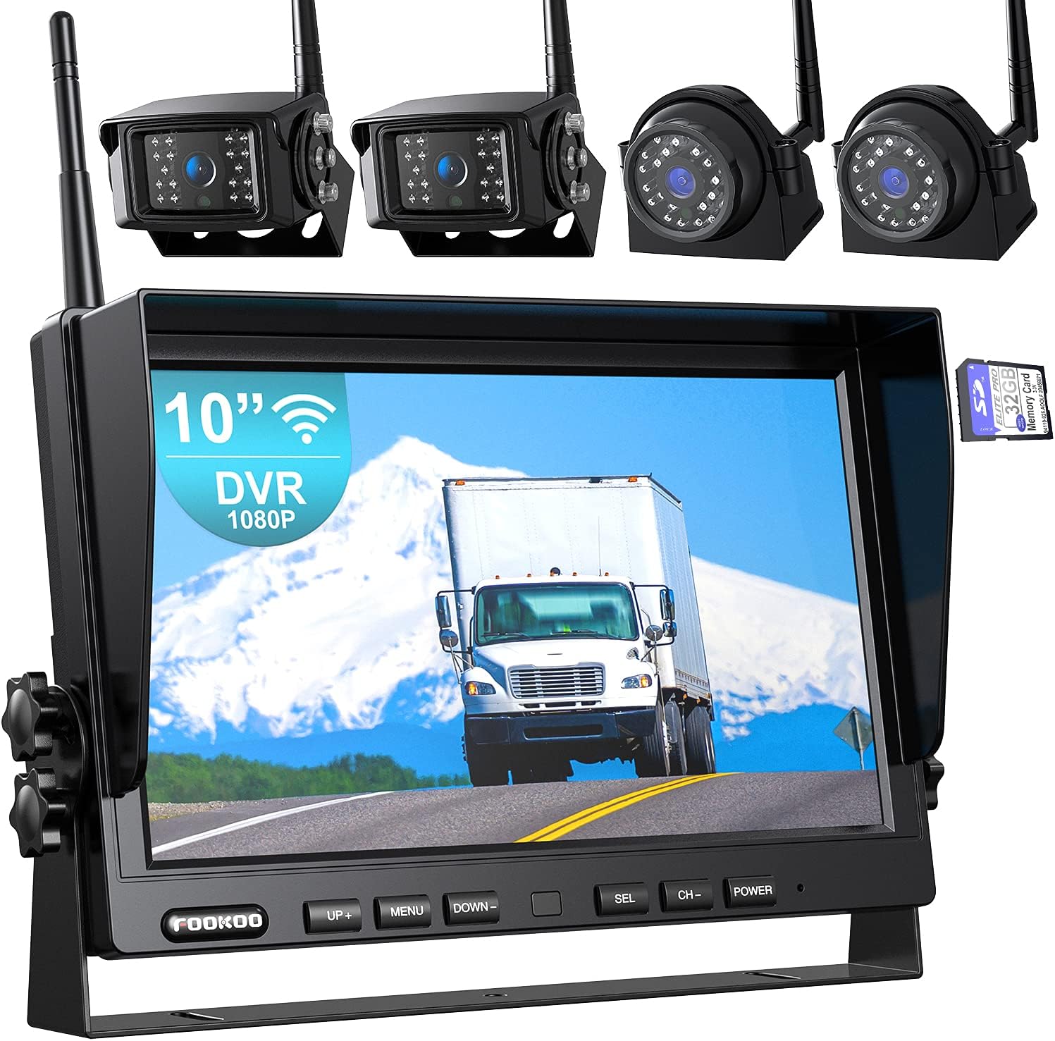 10" Wireless Backup Camera System with Recording E764