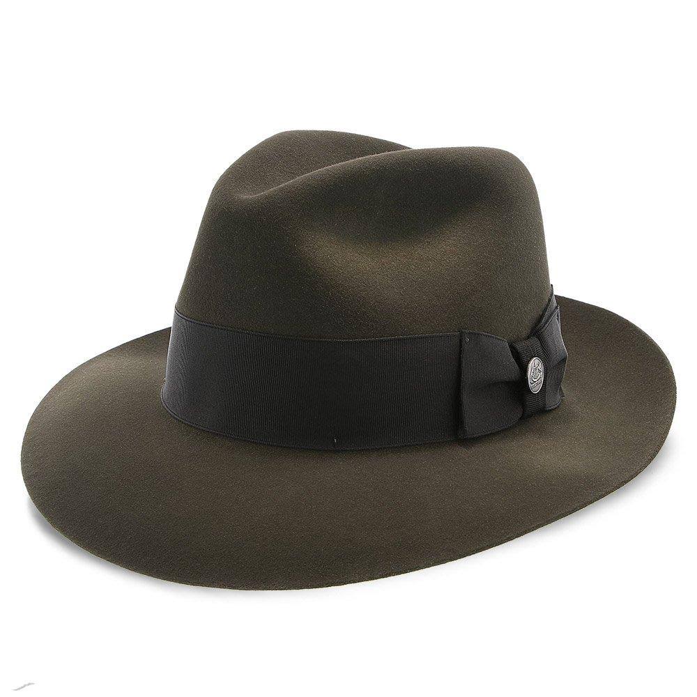 Navy Fur Felt Fedora Hat F231