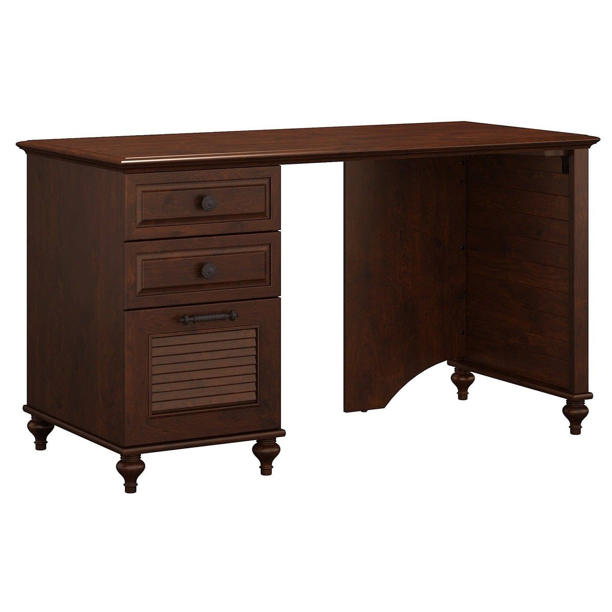 51x22 Desk with File Cabinet, Coastal Cherry W99346