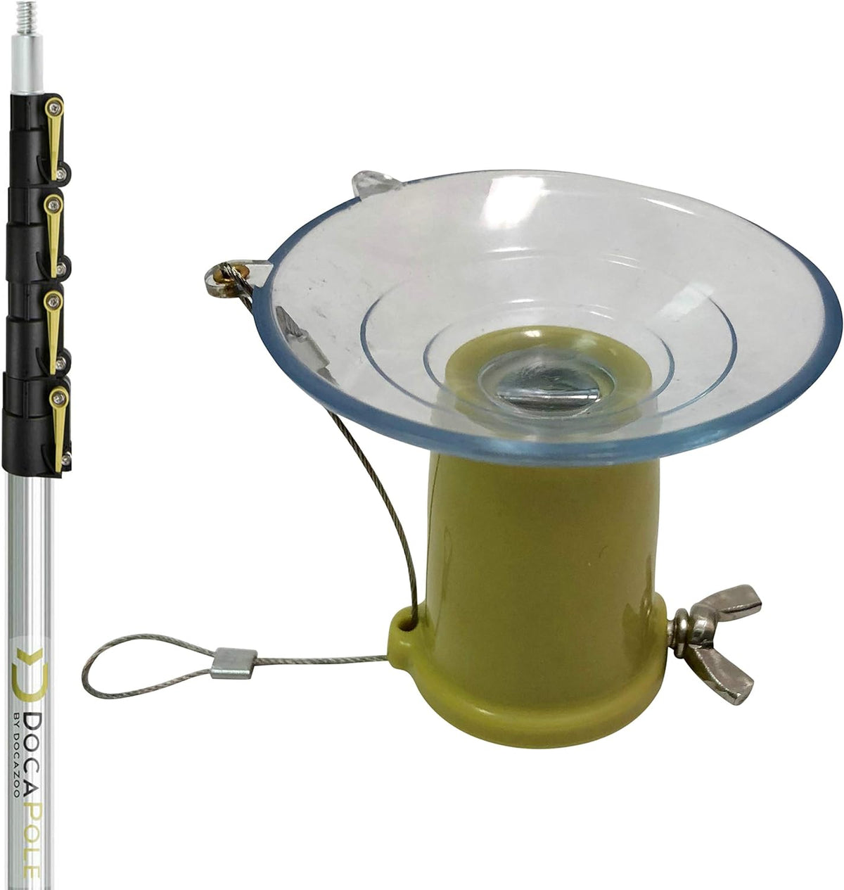 Light Bulb Changer with 7-30 Foot Telescopic Extension Pole, Suction Cup Style D207759