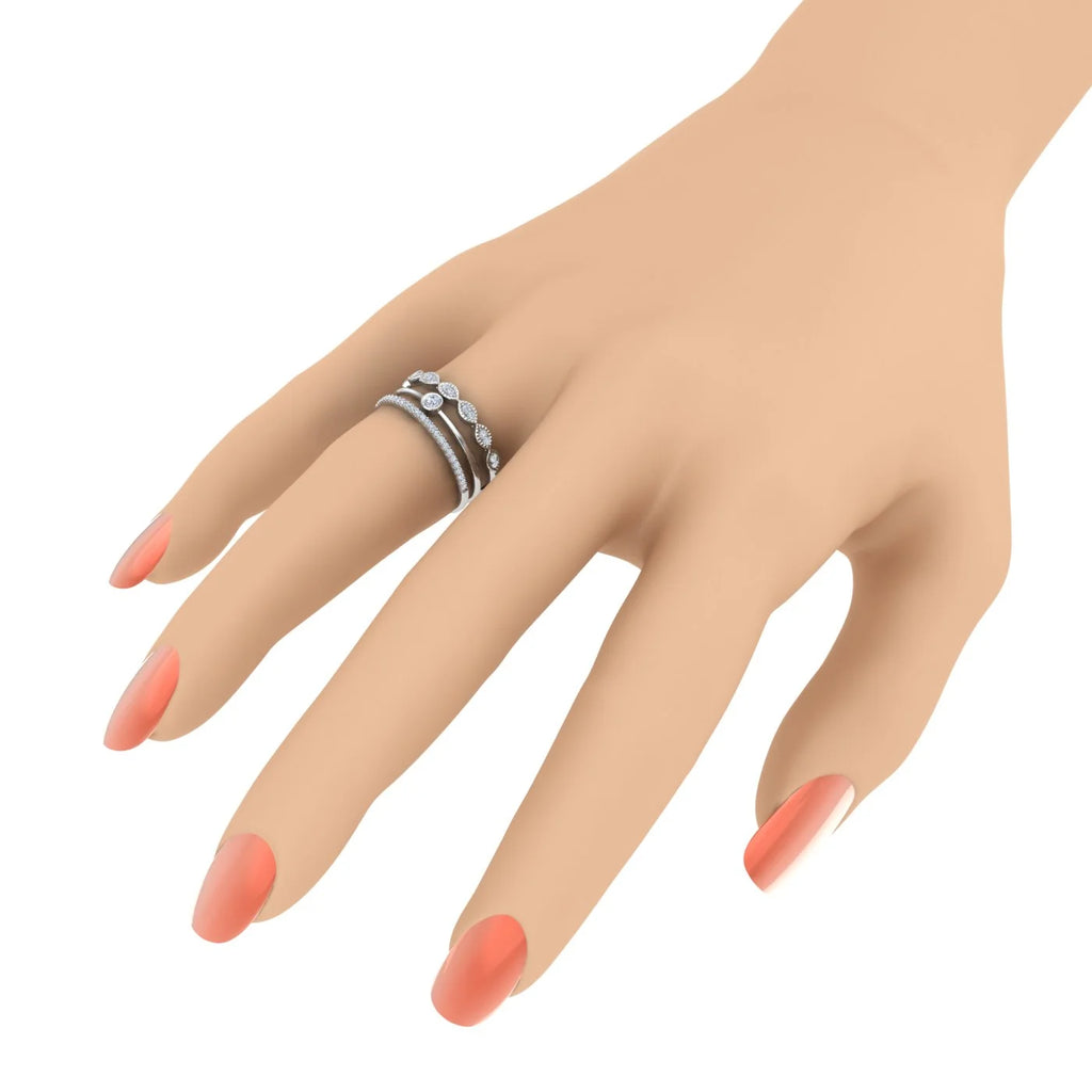 0.08 Carat Diamond Stackable Ring in 925 Sterling Silver T556045